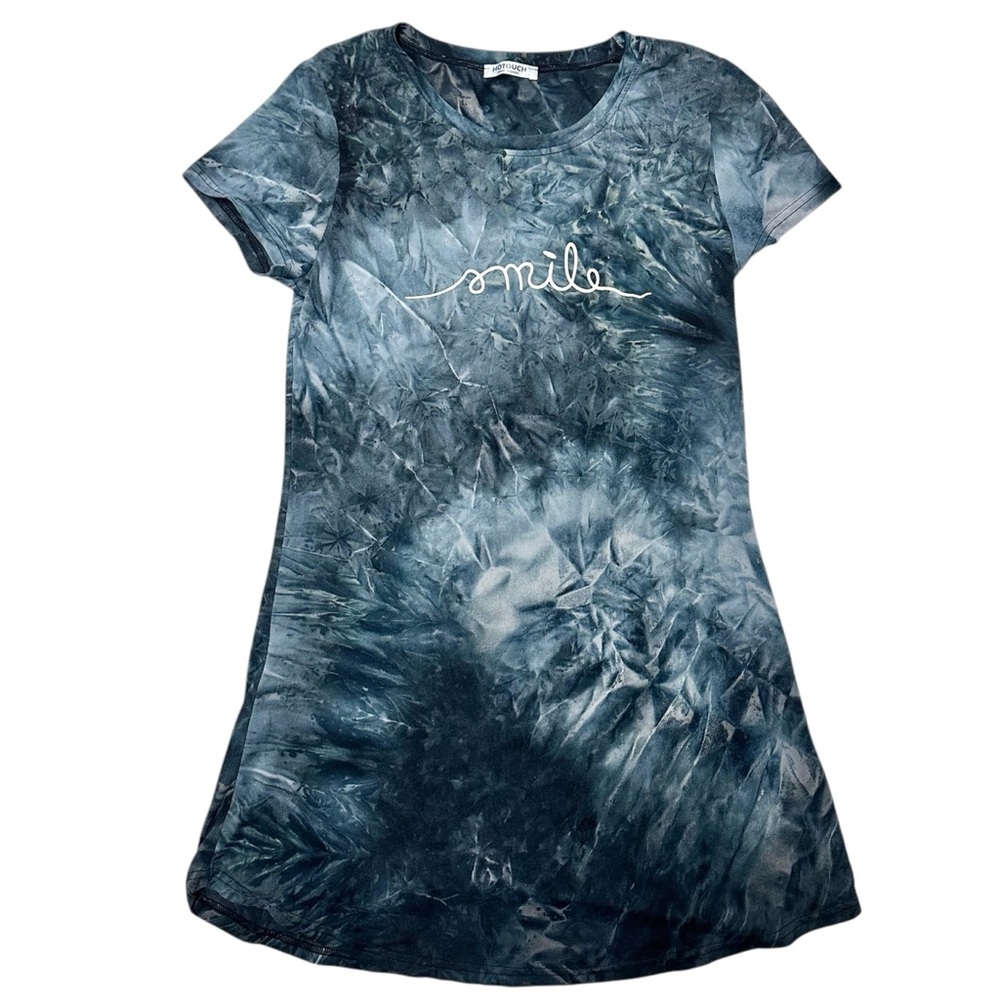 Blue Tie-Dye Short Sleeve Sleep Shirt XS